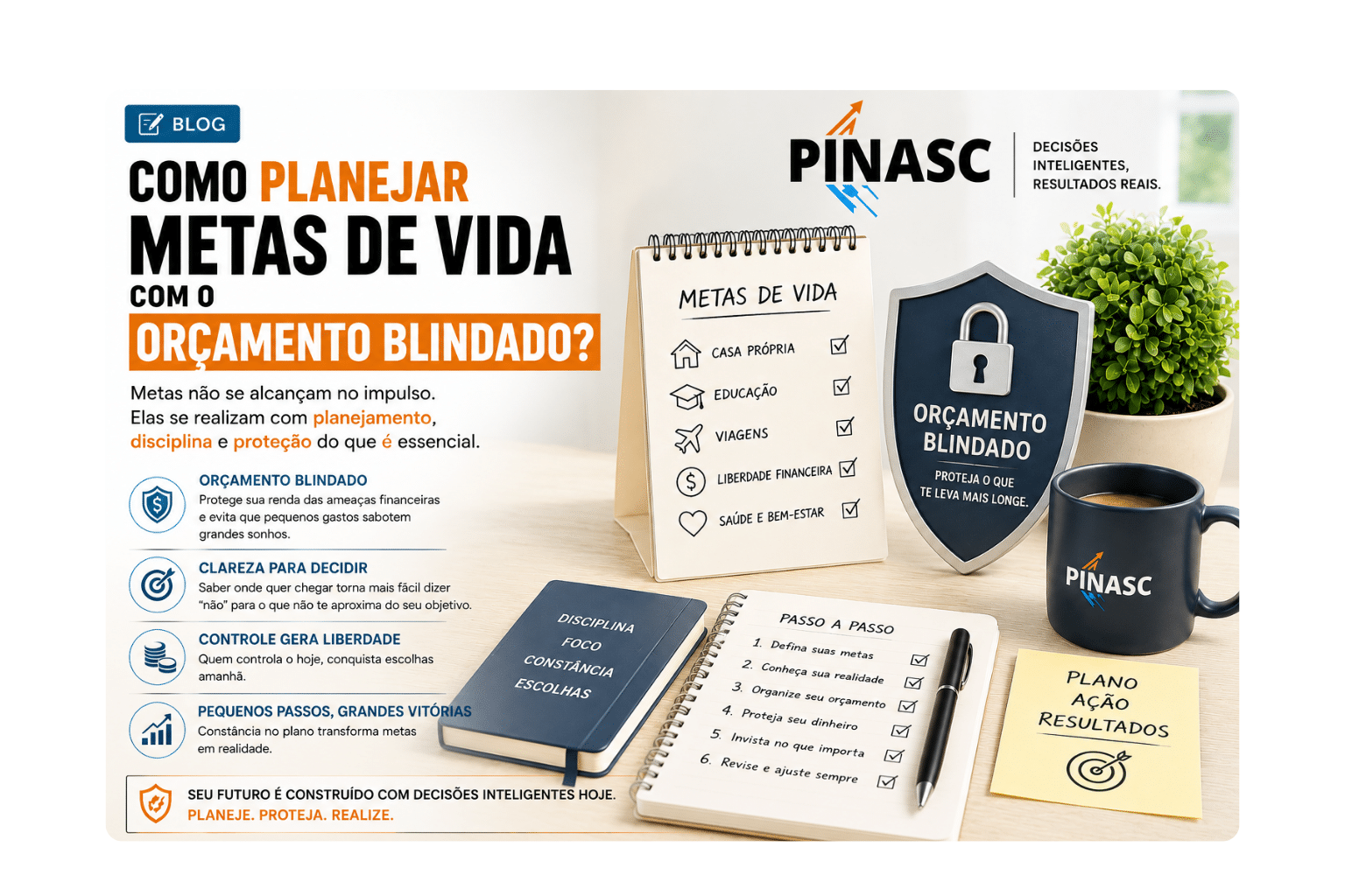 Como planejar metas de vida com o orçamento blindado