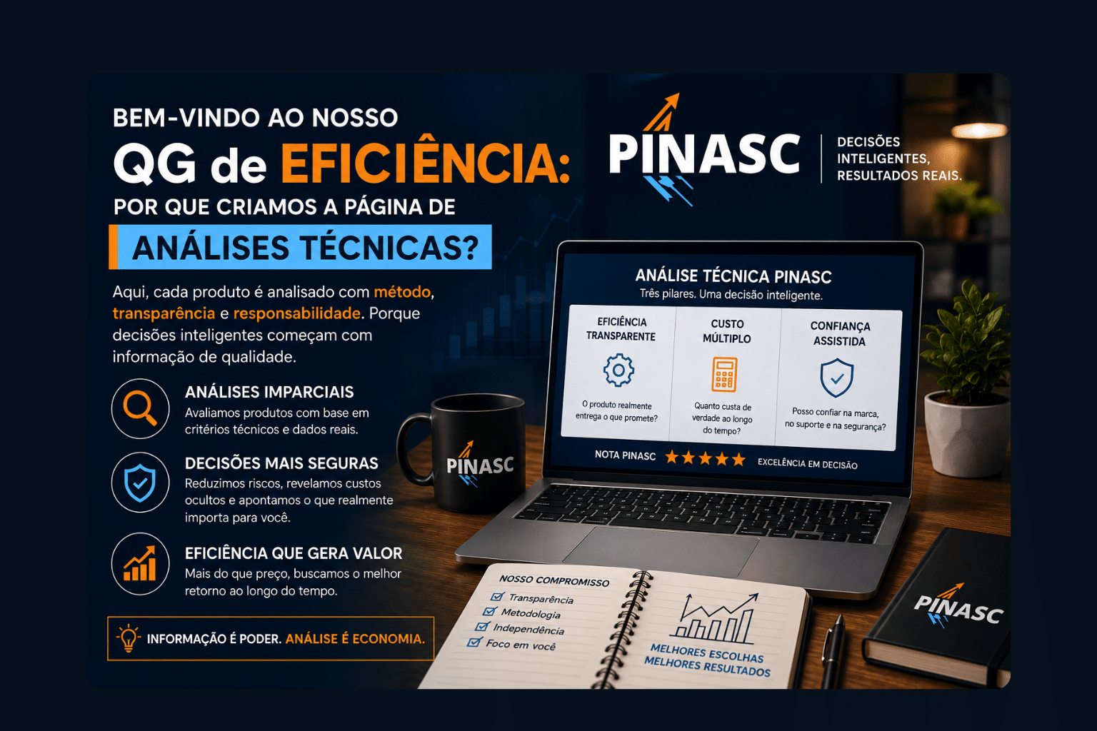Bem-vindo ao nosso QG de Eficiência: Por que criamos a página de Análises Técnicas?
