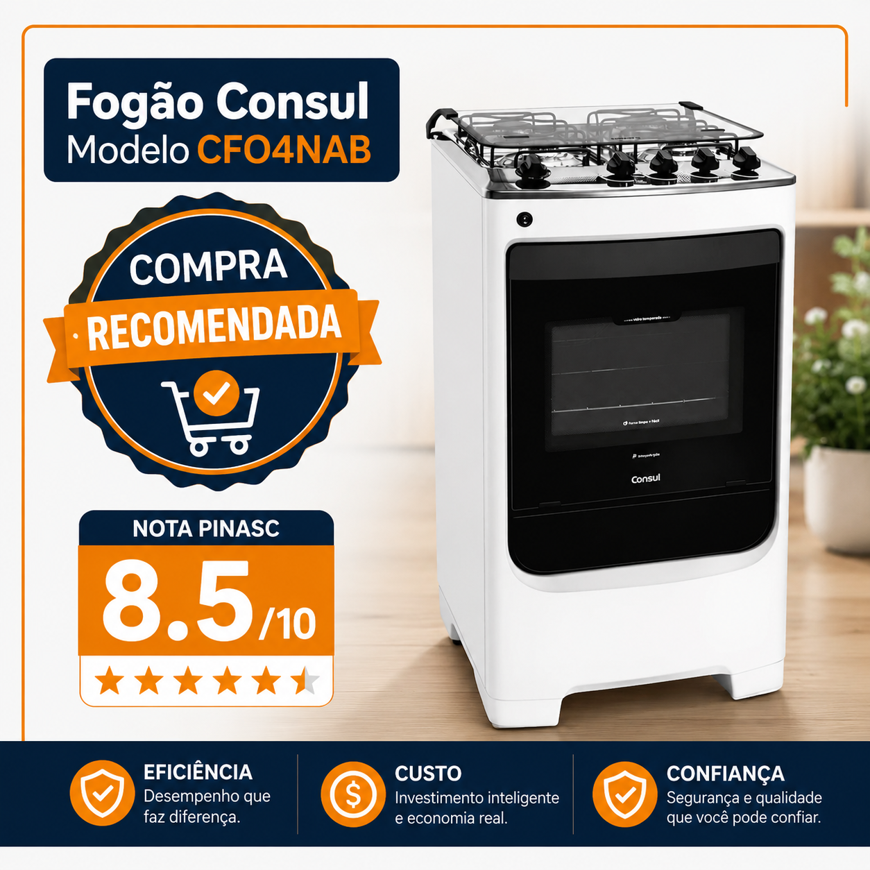 VEJA O PARECER DO GESTOR: Fogão Consul CFO4NAB?